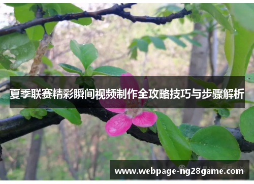 夏季联赛精彩瞬间视频制作全攻略技巧与步骤解析